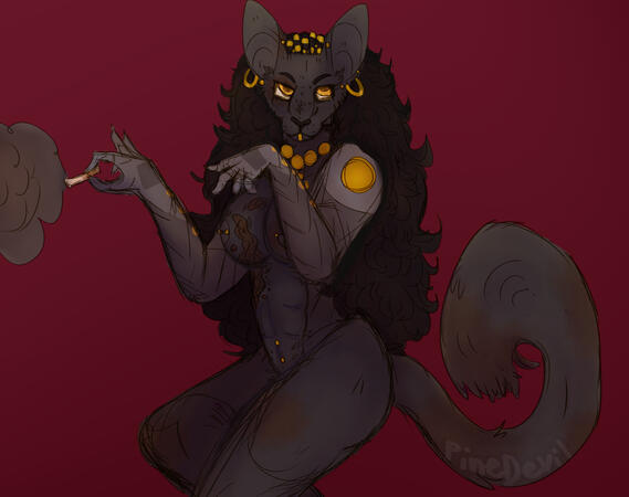 Anthro Halfbody - Shaded - $35