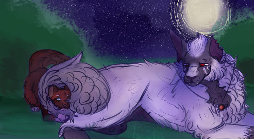 Feral Fullbody x2 - Fully Rendered - Complex Background - $50